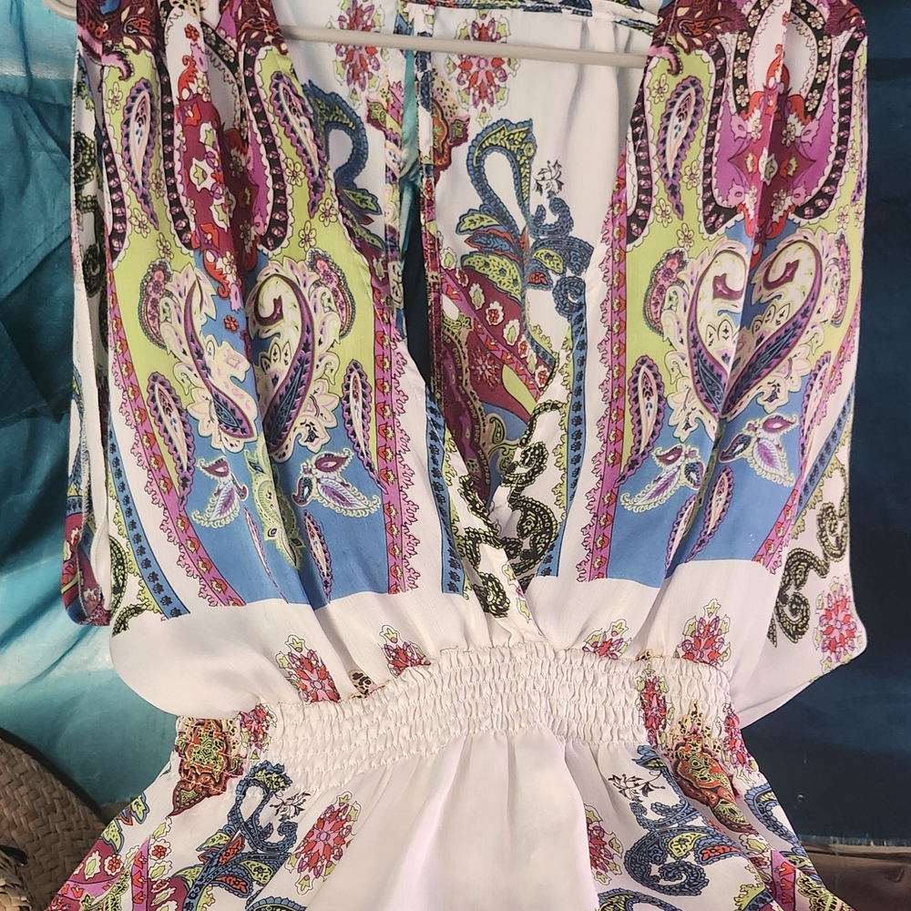 Forever 21 Multicolor Paisley Blouse